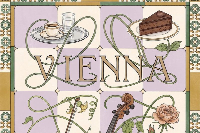 Vienna painted on tiles