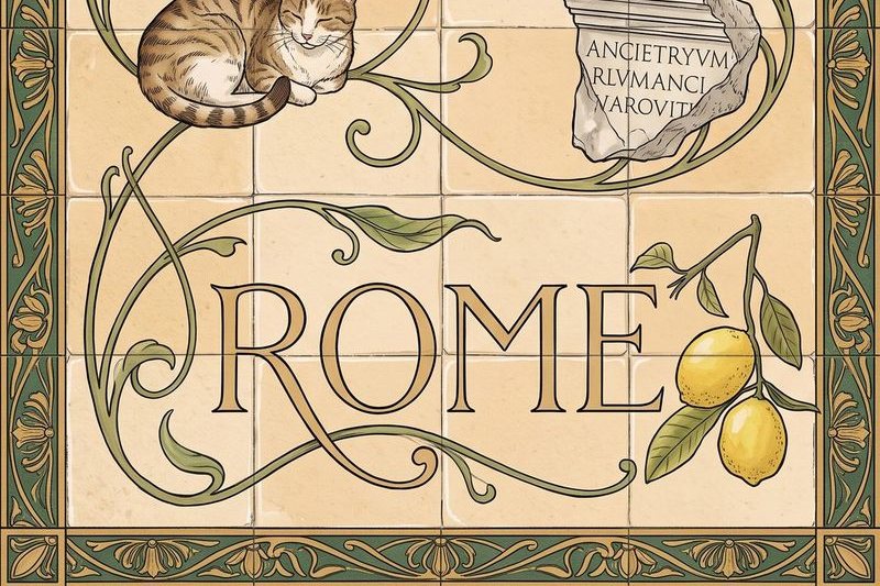 Rome painted on tiles