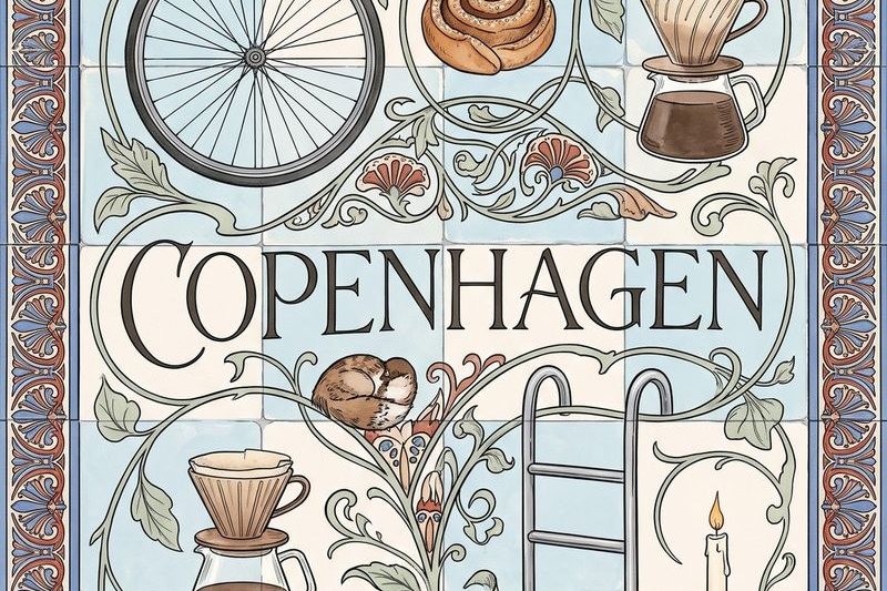Copenhagen painted on tiles